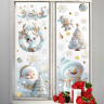 Виниловые наклейки на окно "Сheerful Santa" 
